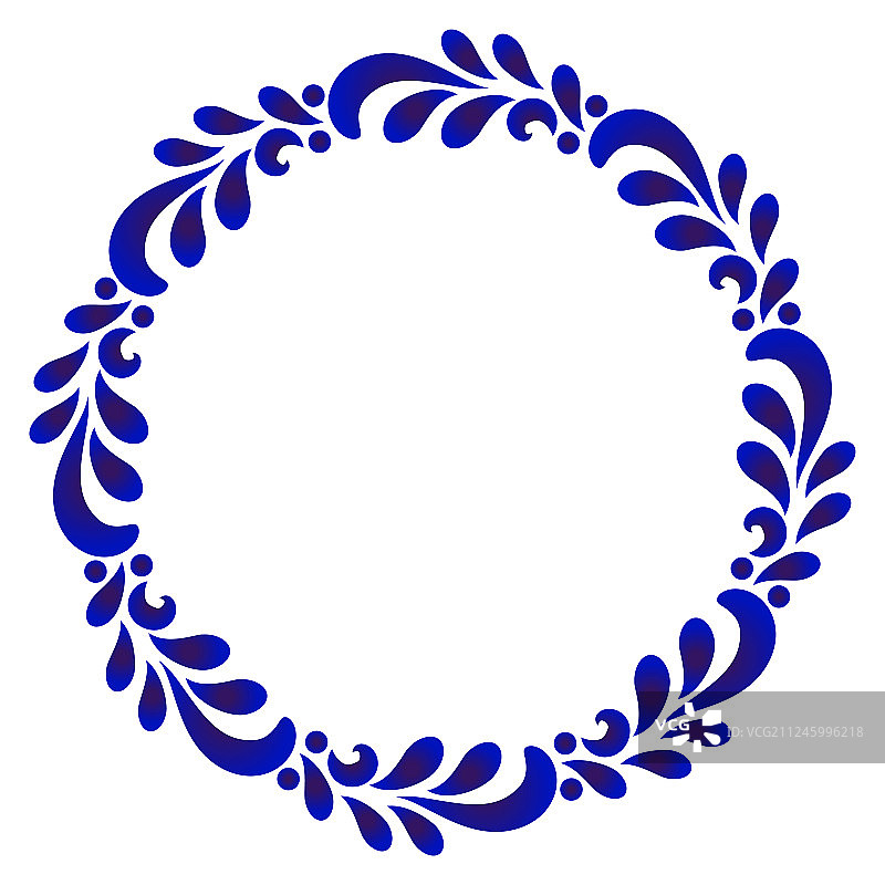 树叶瓷器装饰画框图片素材