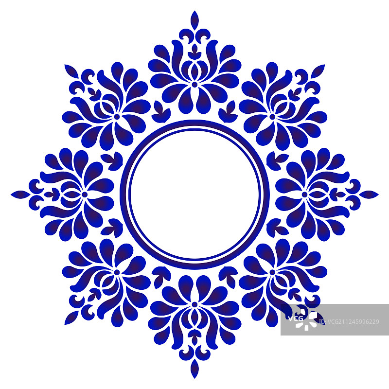 圆形瓷花图片素材