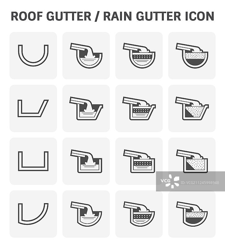 屋檐排水槽图标图片素材