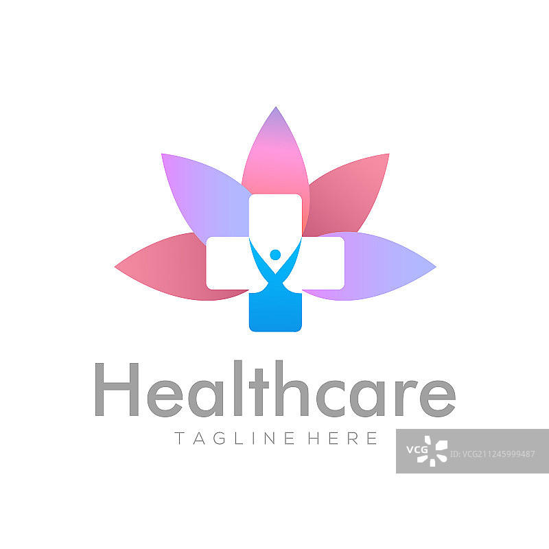 家庭医疗保健标志和图标设计图片素材