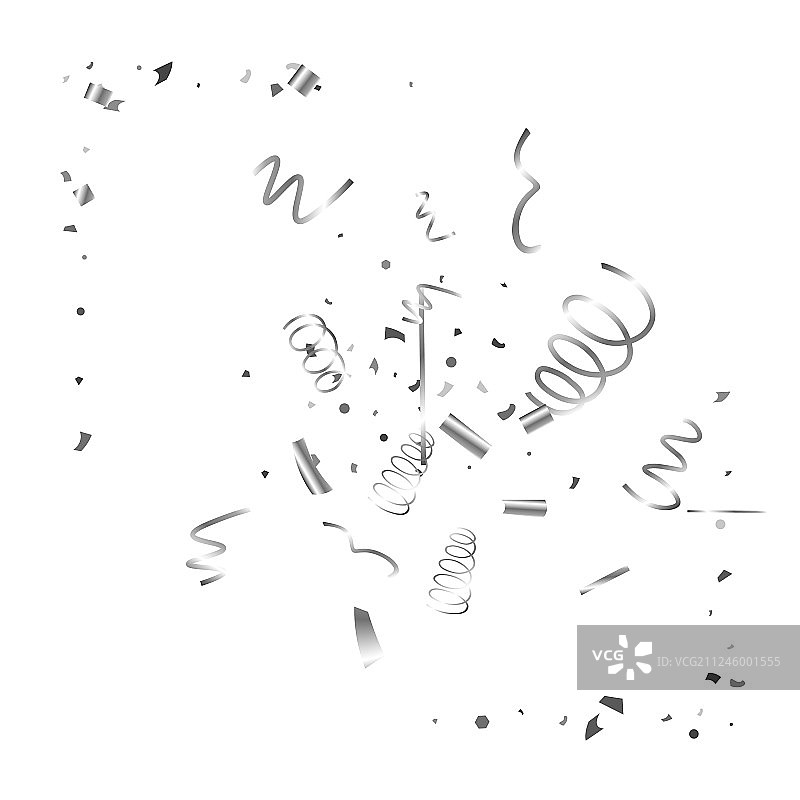 白色背景上的银色纹理闪光图片素材