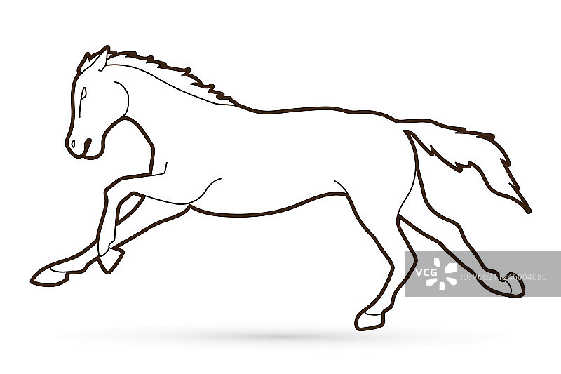 赛马卡通图形图片素材