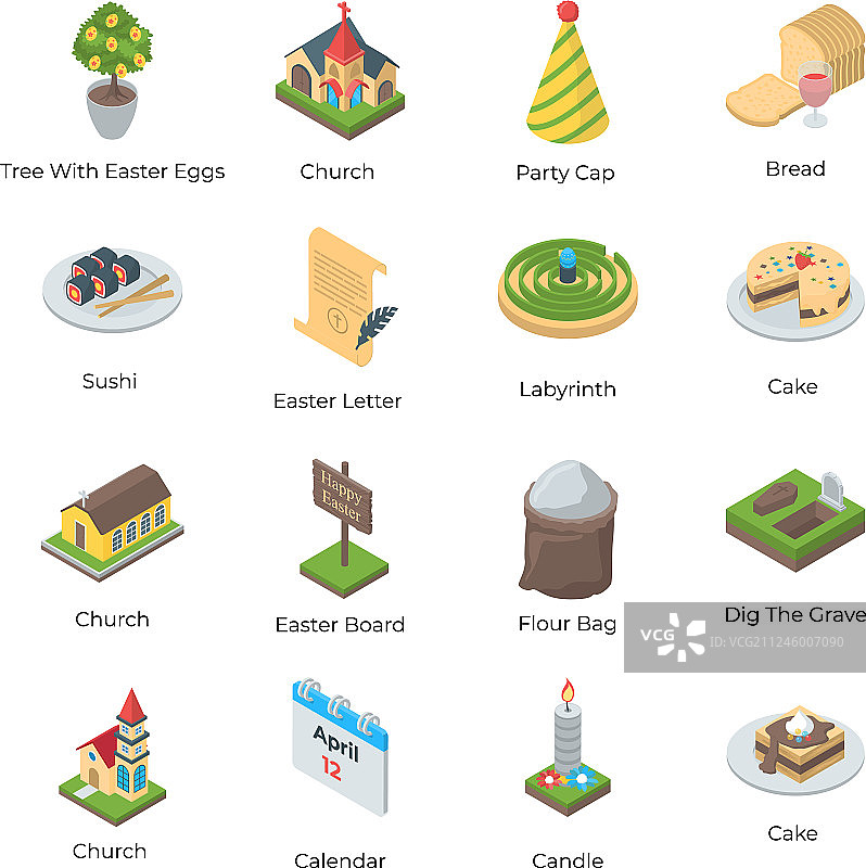 复活节图标合集图片素材