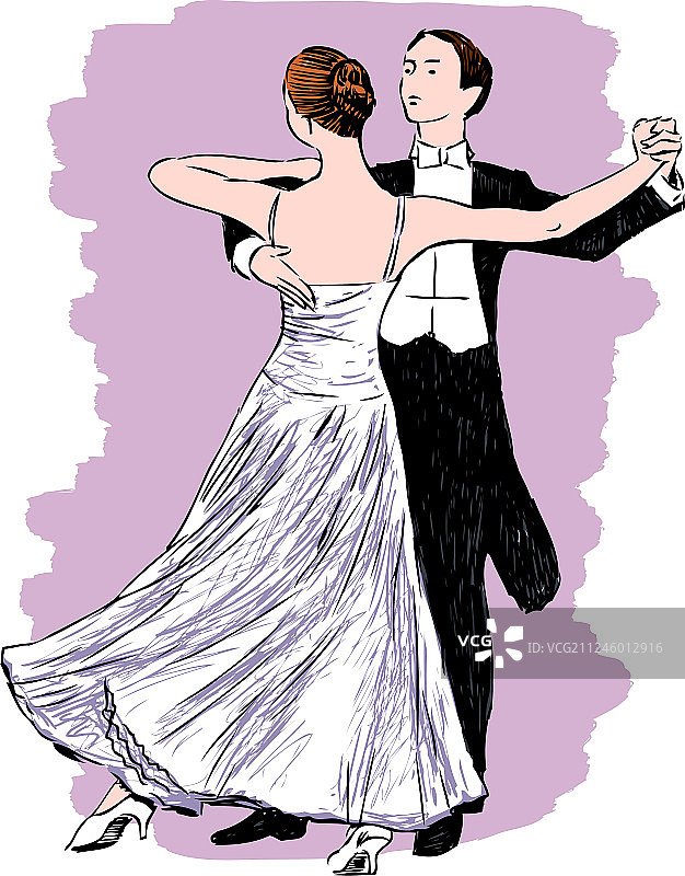 跳华尔兹的情侣图片素材
