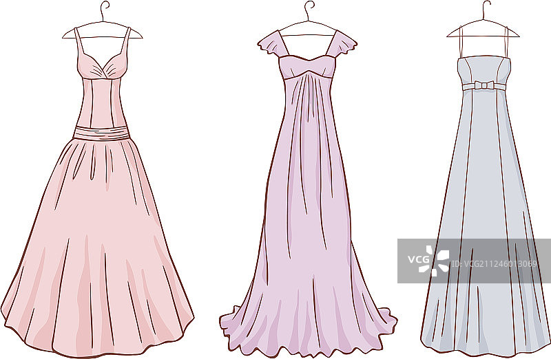 复古晚礼服图片素材