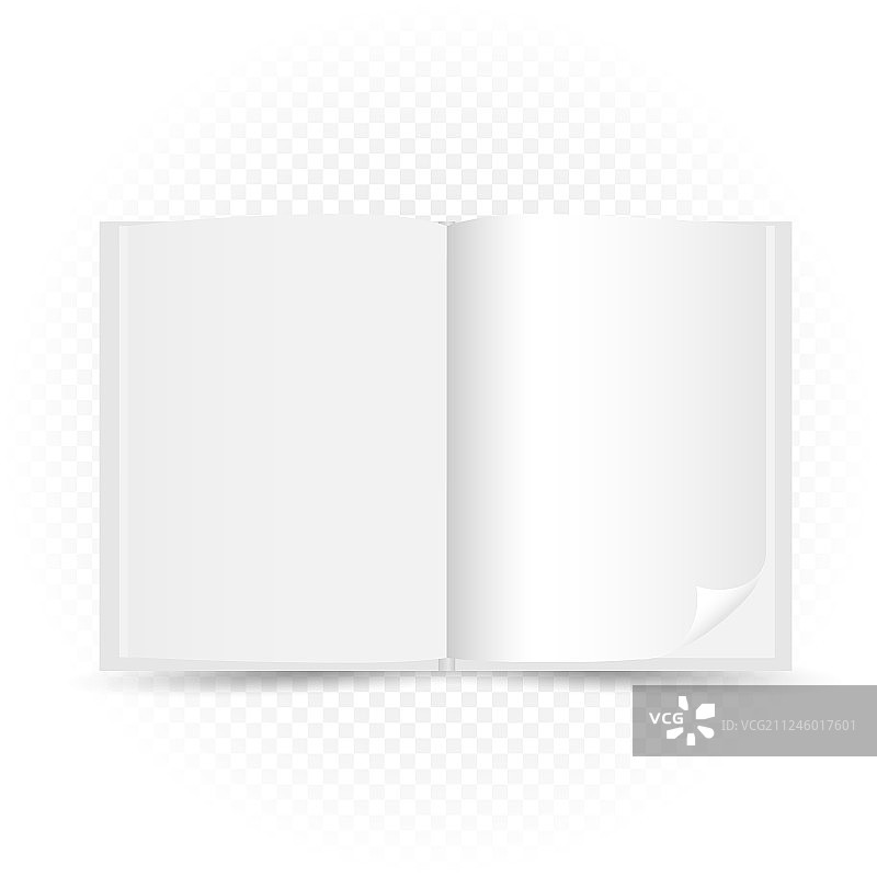 白色开放书籍透明背景图片素材