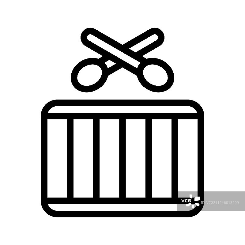 中国农历新年鼓线图标图片素材