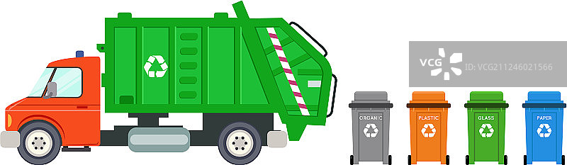 垃圾回收运输车图片素材