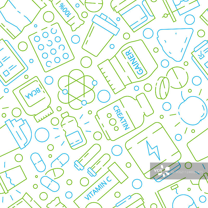 运动营养图案健身补充剂图片素材