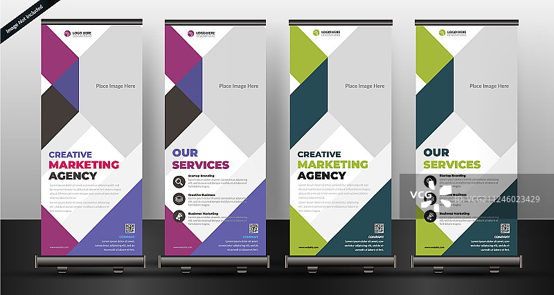 企业易拉宝模板图片素材