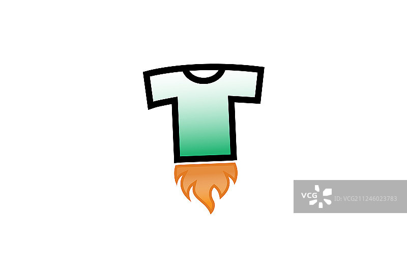 创意T恤丝网印刷火焰标志符号图片素材