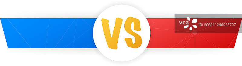VS蓝色红色漫画风格对战banner图片素材