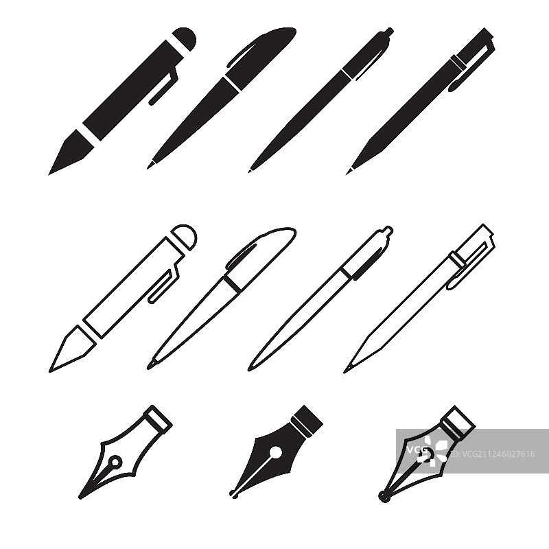 黑色油漆图标合集图片素材