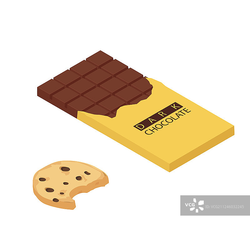 2.5D巧克力棒图片素材