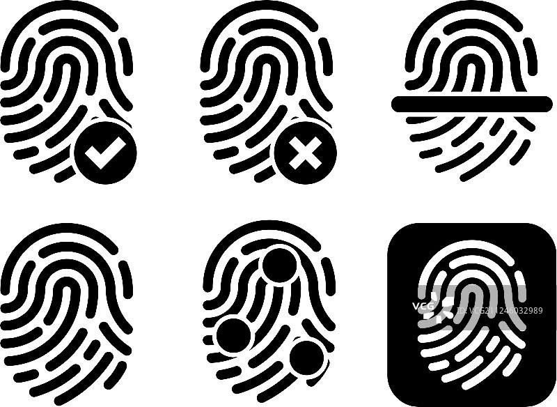 身份不明的人设置指纹扫描仪图片素材