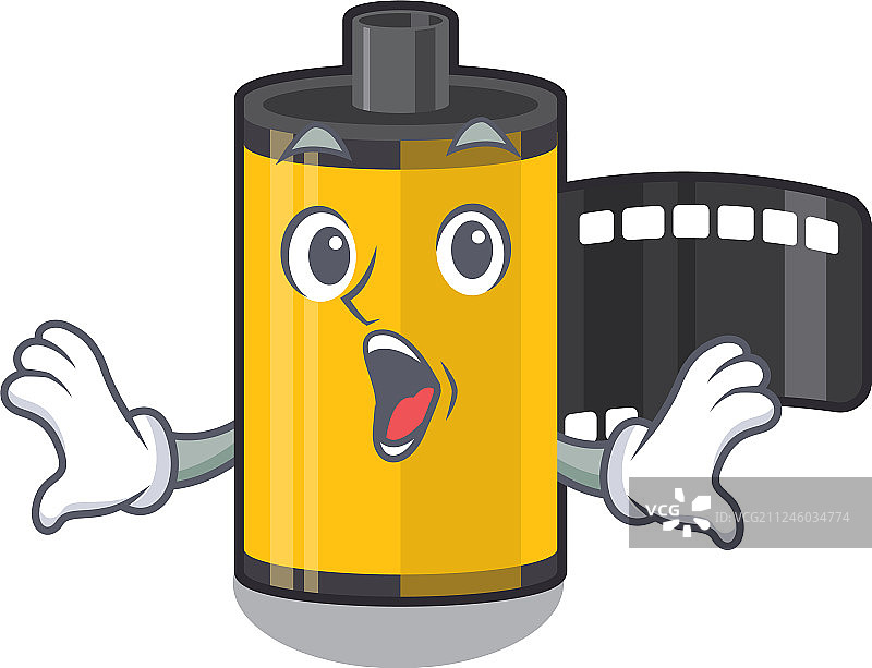 卡通木桌上的相机胶卷图片素材