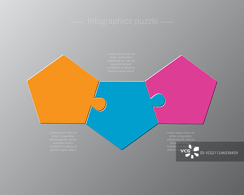 六边形拼图信息图图片素材