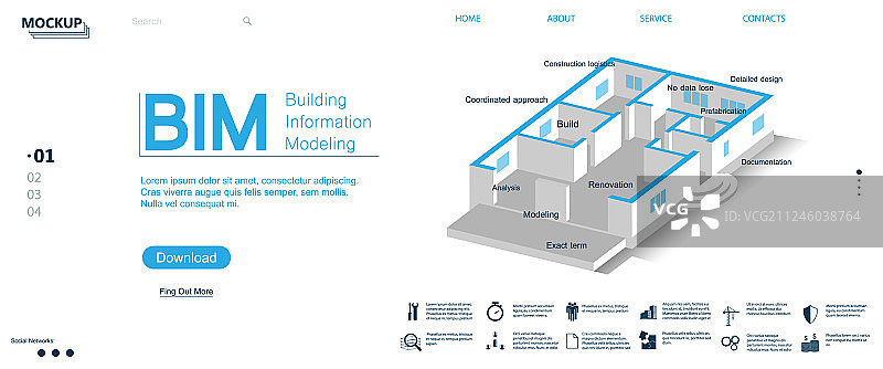 BIM banner 建筑信息模型图片素材