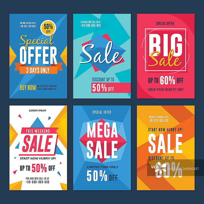 促销和折扣宣传单图片素材