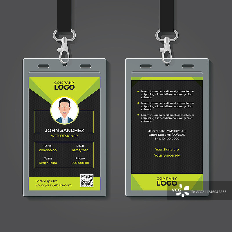 创意身份卡模板图片素材