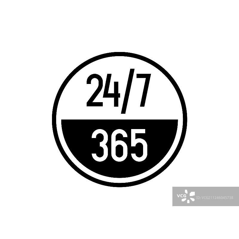 24/7全天候服务图标图片素材
