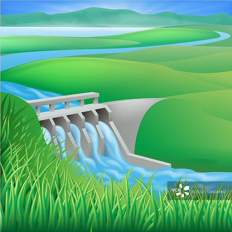 水力大坝水力发电能源图片素材