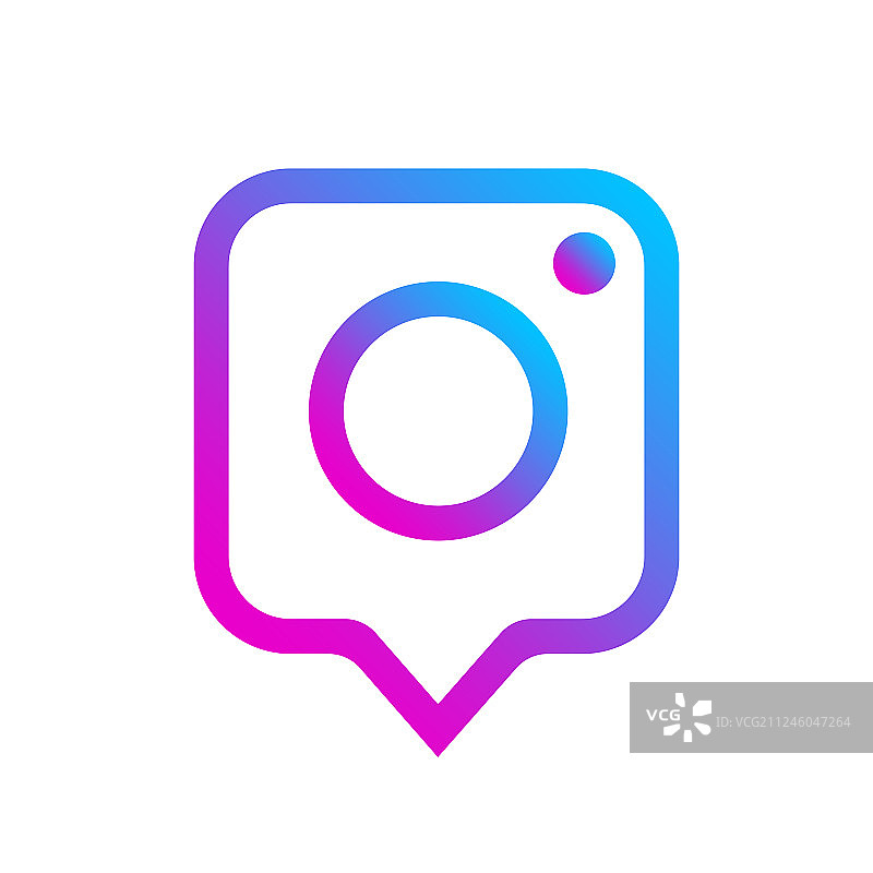 社交媒体通知相机图标图片素材