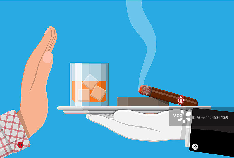 滥用酒精和烟草概念图片素材