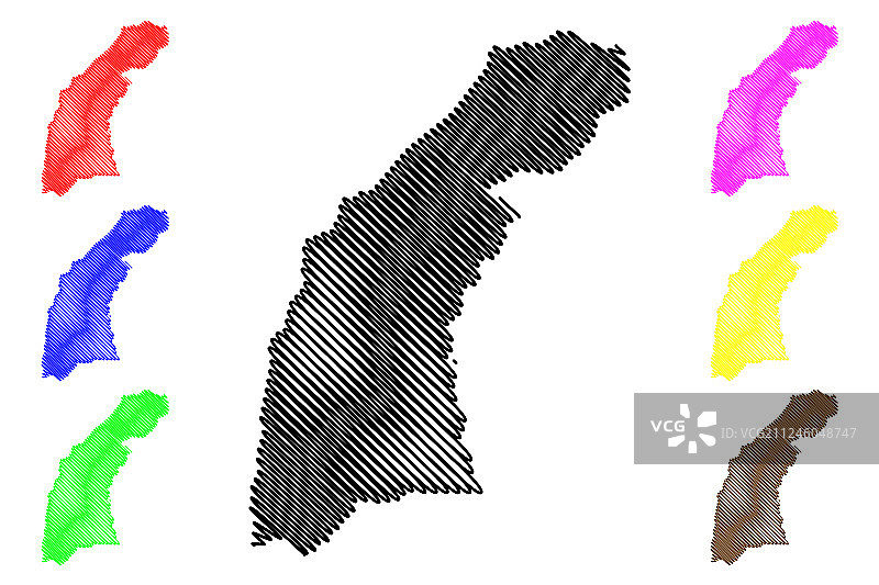 西部地区地图图片素材