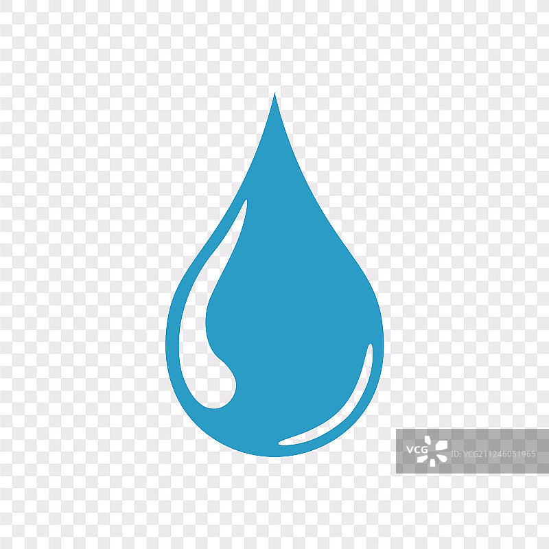 透明背景上的水滴图标图片素材