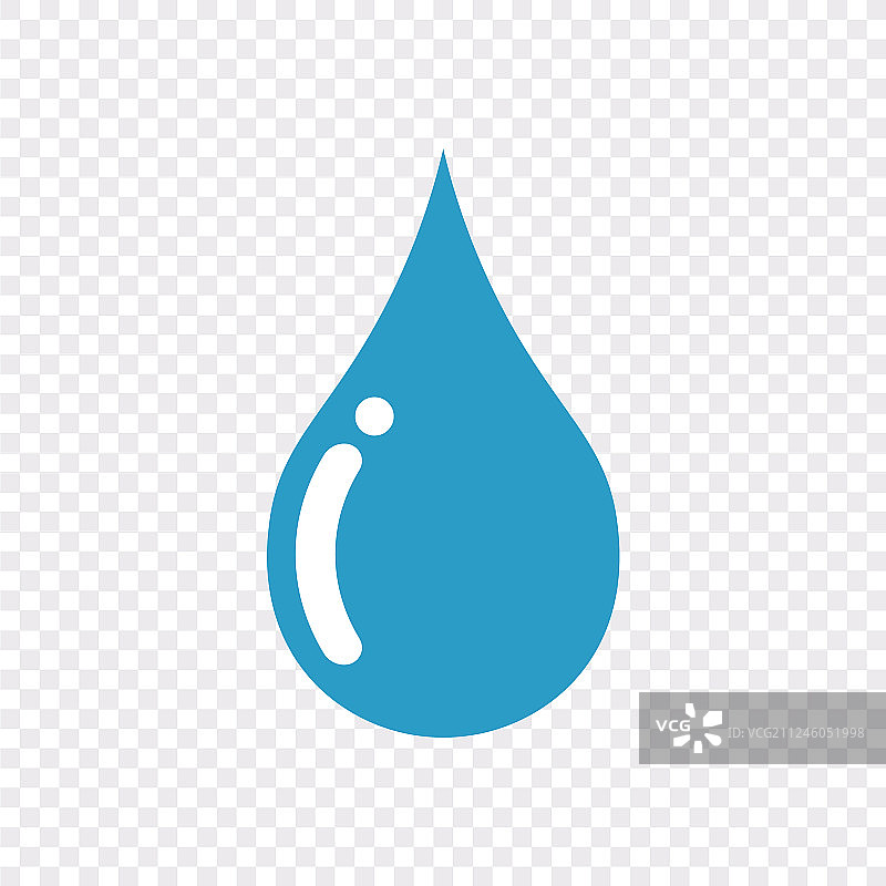 透明背景上的水滴图标图片素材