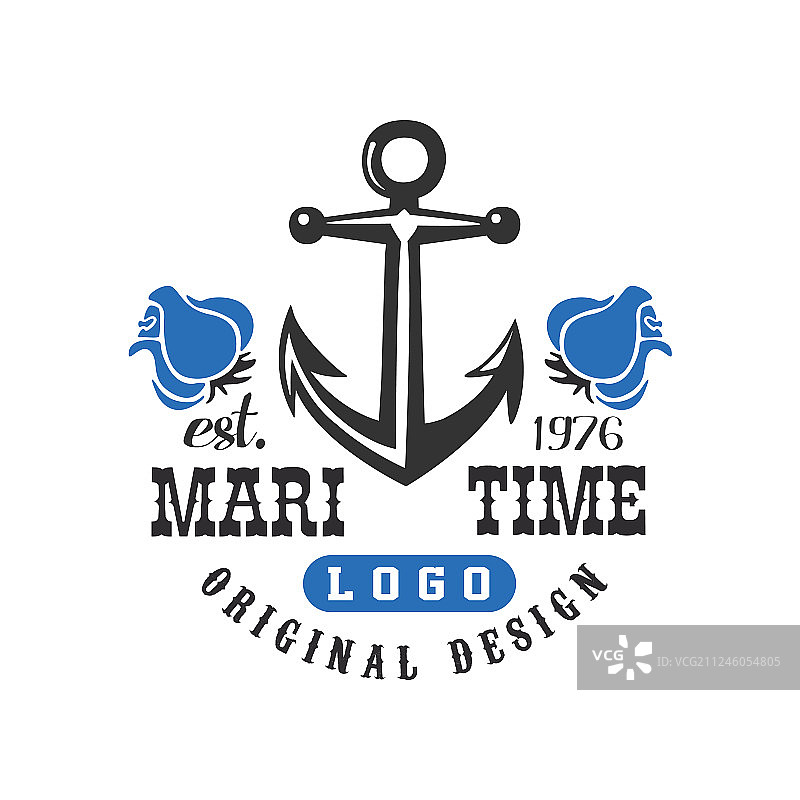 原创海事标志设计，创建于1976年，复古风格图片素材