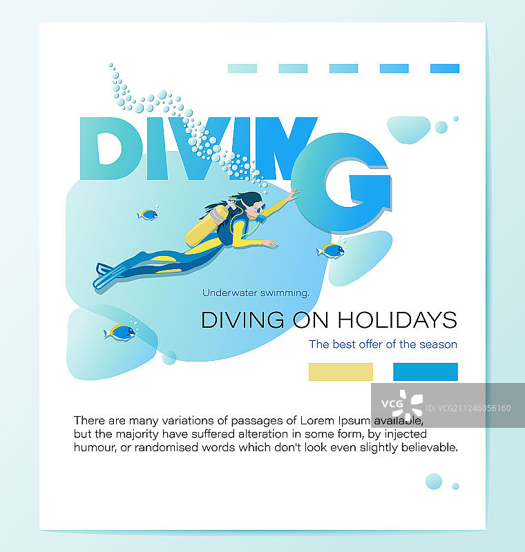 女孩水肺潜水和热带鱼度假图片素材