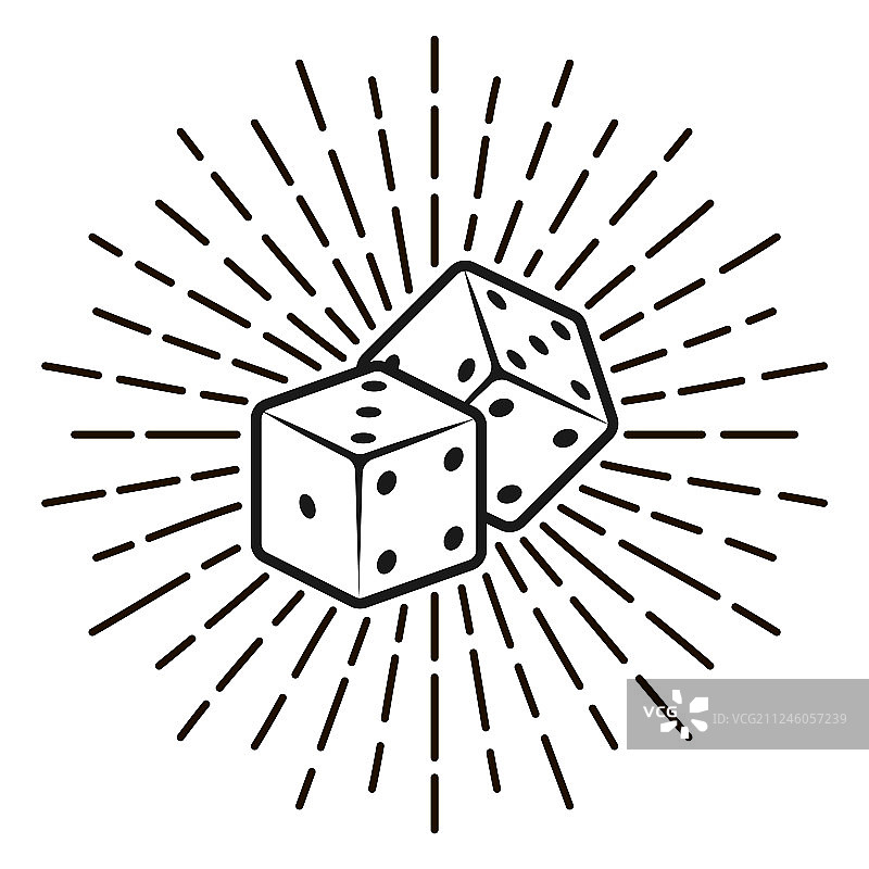 单色光线骰子图片素材