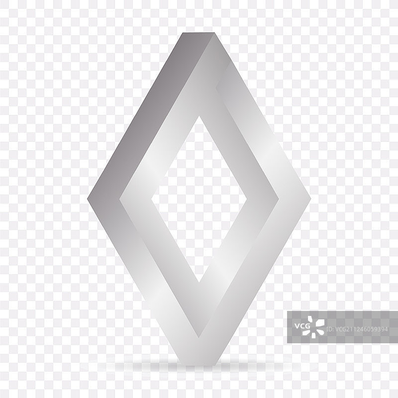 不可能的形状灰色菱形抽象物体图片素材