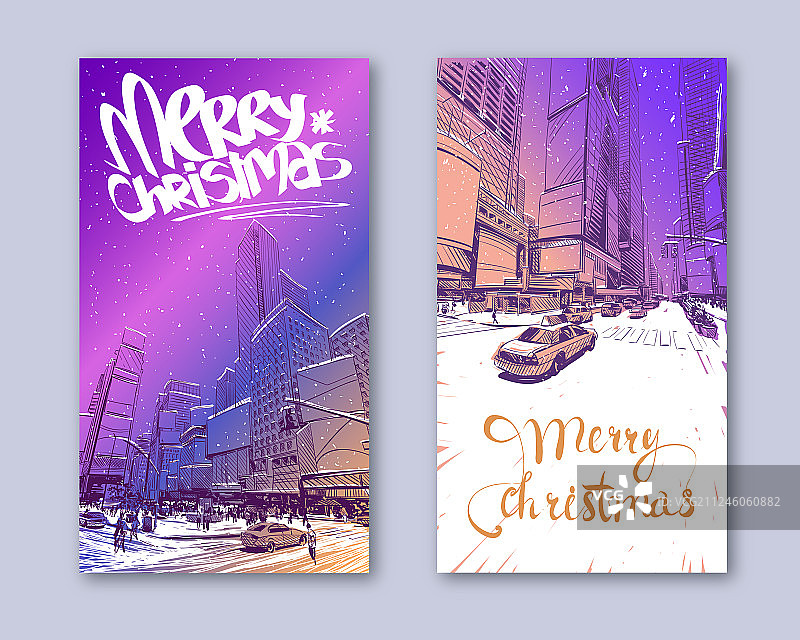 冬季纽约时尚封面模板图片素材