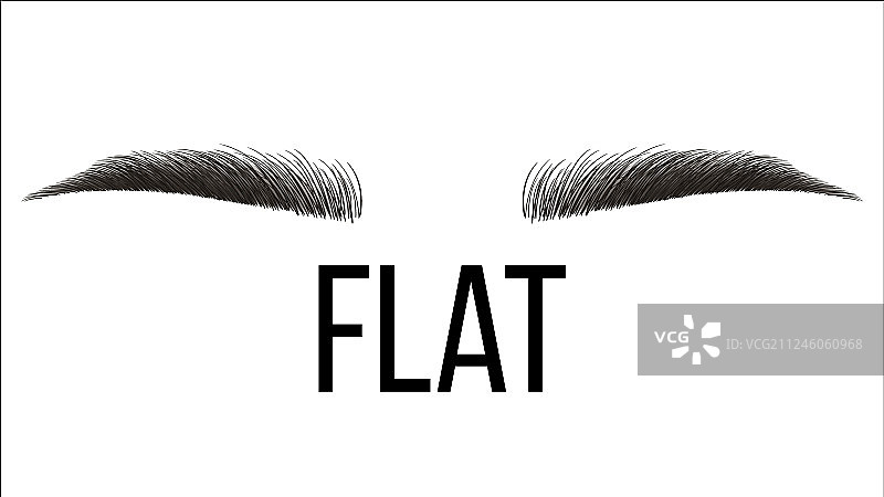 扁平时尚手绘眉形图片素材