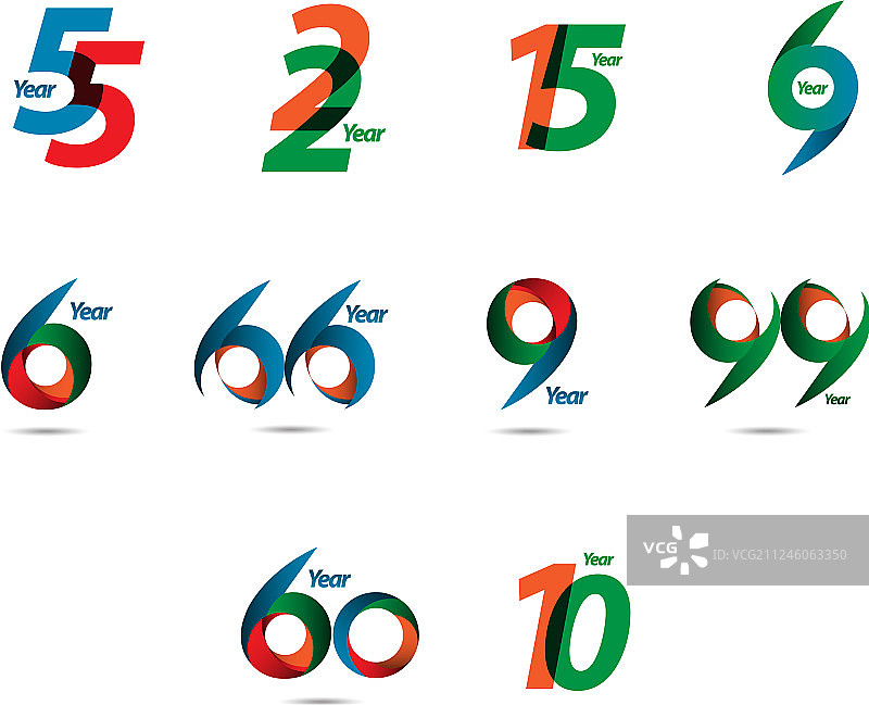 周年纪念套装模板设计图片素材