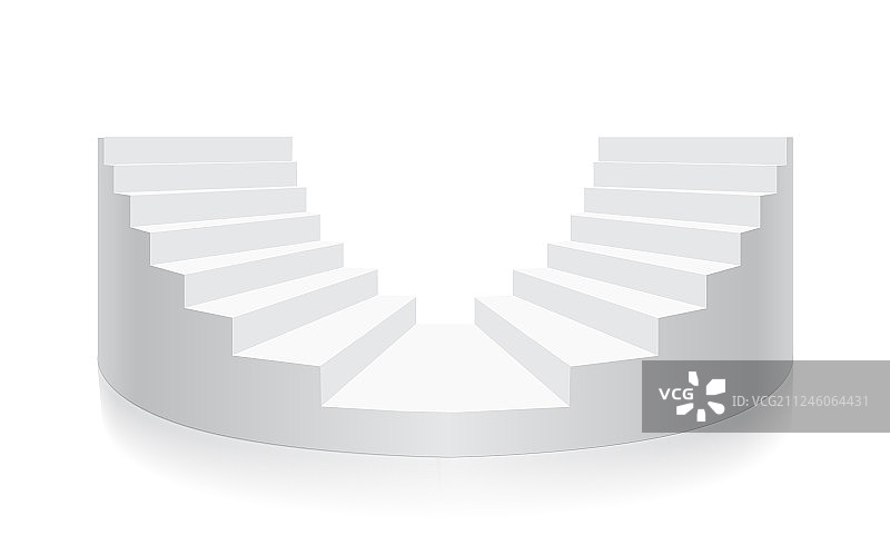 2.5D白色楼梯图片素材