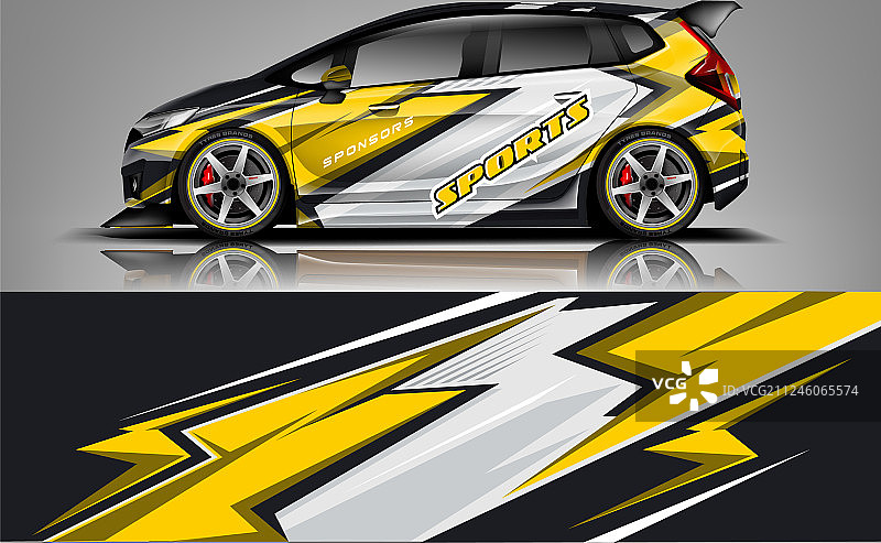 汽车贴花包装设计图片素材