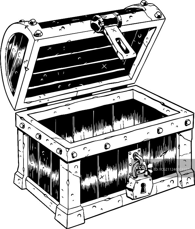 空箱子线条艺术图片素材