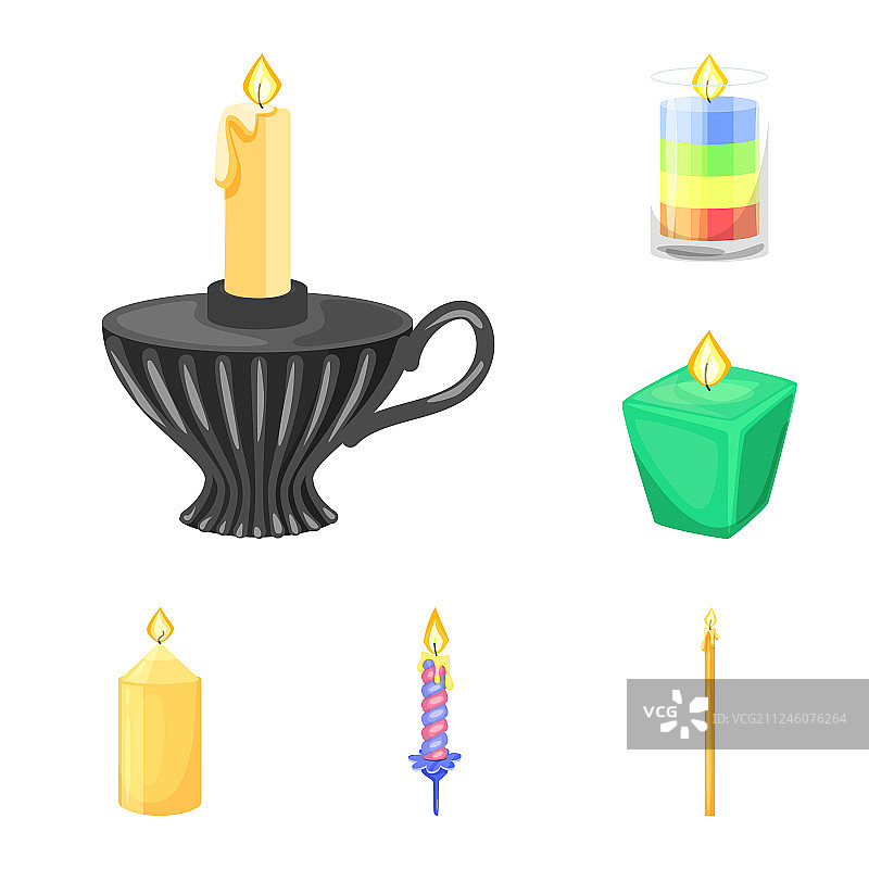 光和蜡烛图标设计图片素材