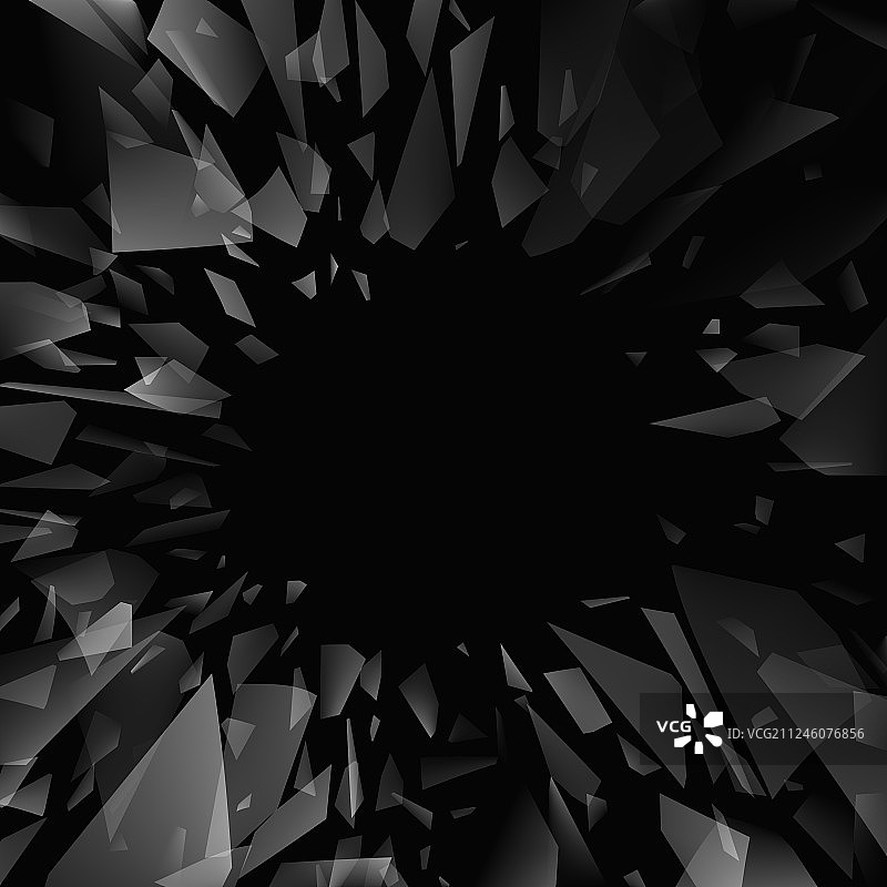 黑色爆炸玻璃碎片抽象背景图片素材