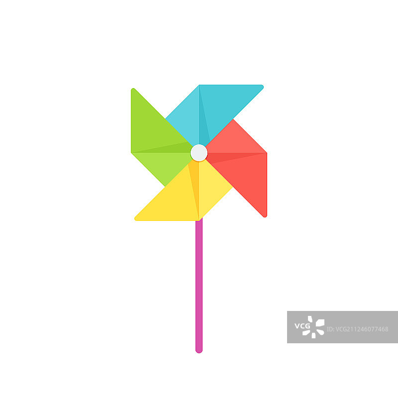 扁平卡通纸风车图片素材