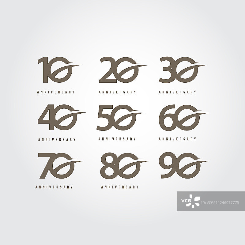 周年纪念套装模板设计图片素材