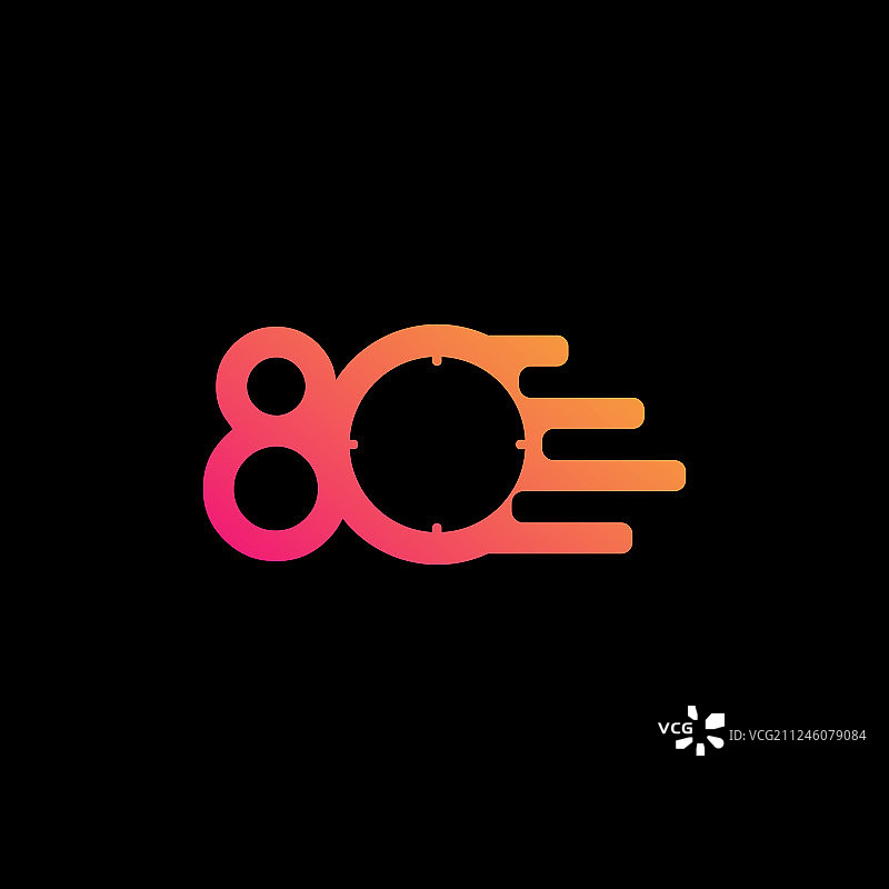 80周年庆典模板设计图片素材