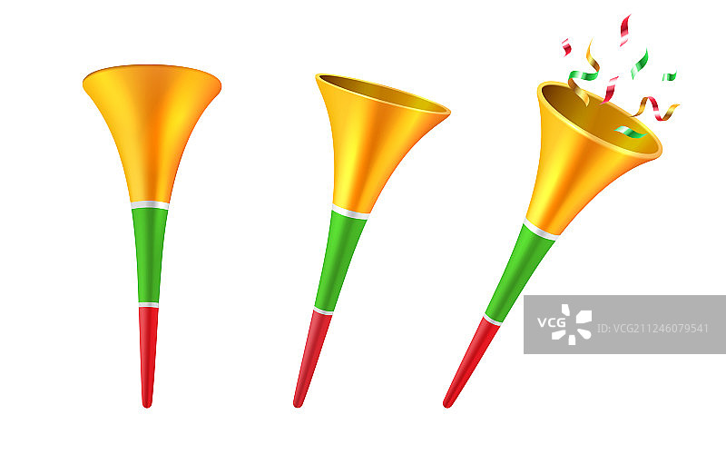 3D派对喇叭或足球喇叭图片素材