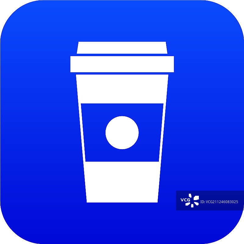 蓝色咖啡纸杯图标图片素材