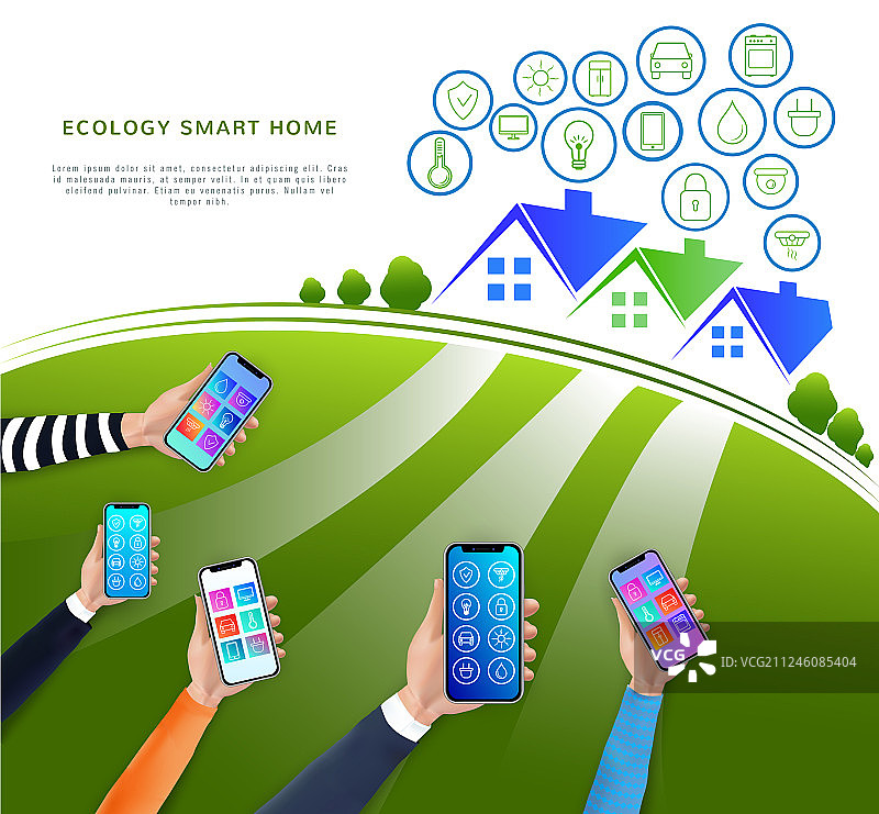 逼真的手持智能手机图片素材