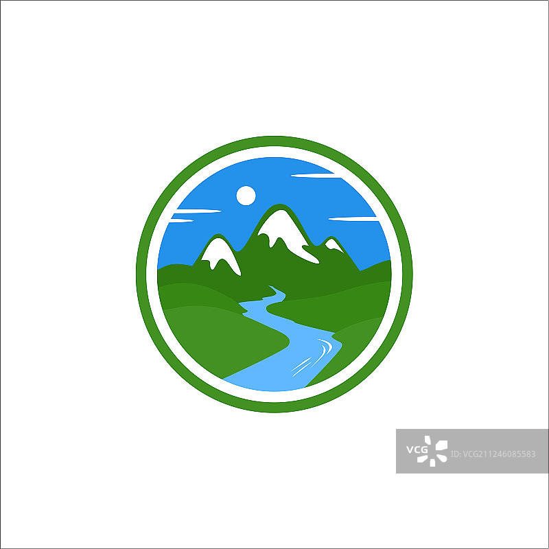 山间河流Logo图片素材